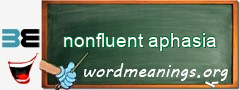 WordMeaning blackboard for nonfluent aphasia